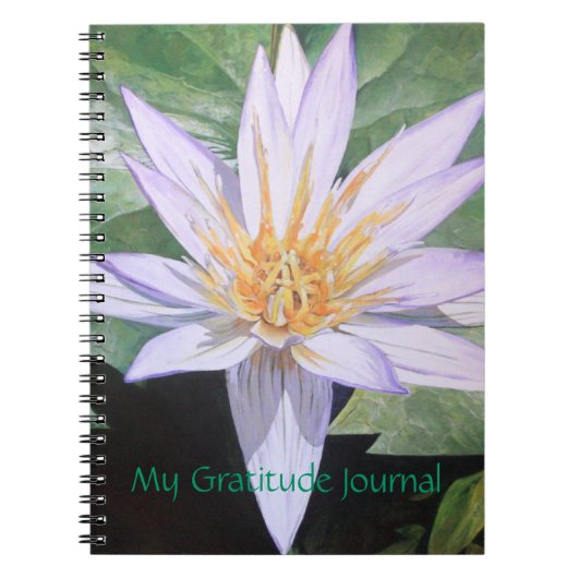 Water Lily Fine Art Gratitude Journal Notitieboek (Voorkant)