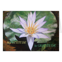 Water Lily Fine Art Gratitude-kaart