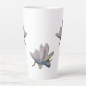 Water Lily Flower Maureen Girard Latte Mok (Voorkant)