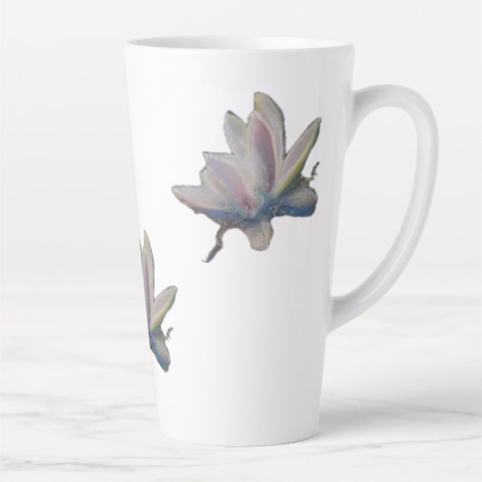 Water Lily Flower Maureen Girard Latte Mok (Rechts)