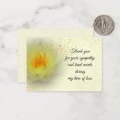 Water Lily Flower on Spring Dank je kaart Notitiekaartje (Voorkant / Achterkant in situ)