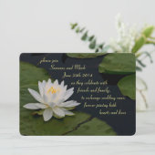 Water Lily Flower op vijver gloeiende zen Kaart (Staand voorkant)