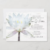 Water Lily Flower Viering van het leven Memorial Kaart (Voorkant)