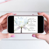 Water Lily Flower Viering van het leven Memorial Kaart