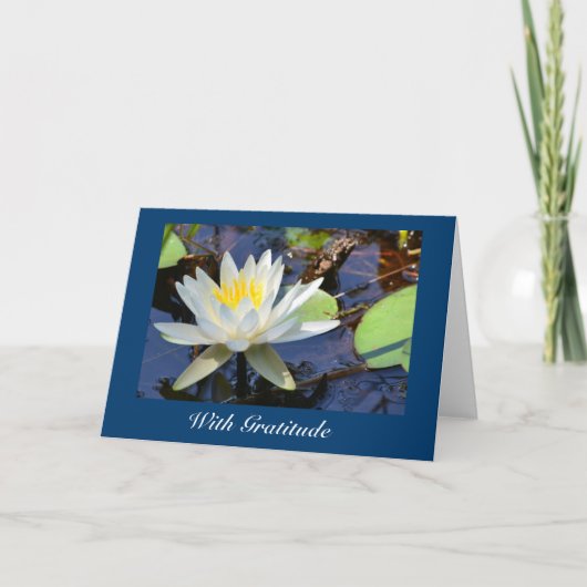 Water Lily Hartelijk dank Bedankkaart (Voorkant)