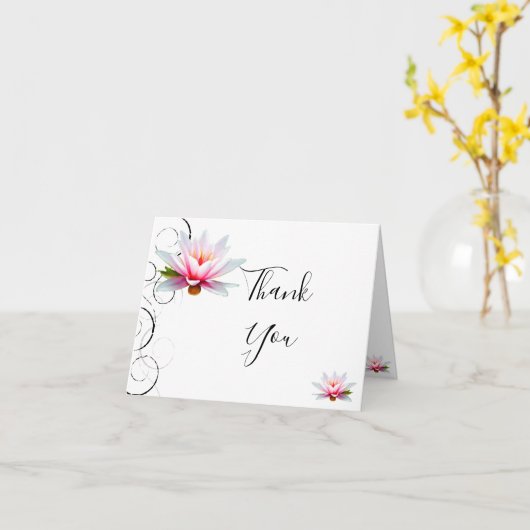 Water Lily Hartelijk dank Kaart (Gele Bloem)