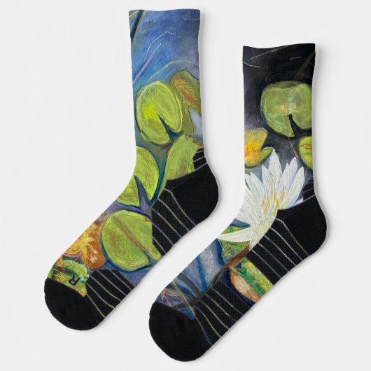 Water Lily in Bloom Socks Sokken (Links)