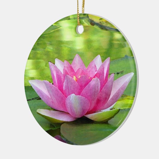 Water Lily Keramisch Ornament (Links)