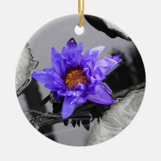 Water Lily Keramisch Ornament (Voorkant)