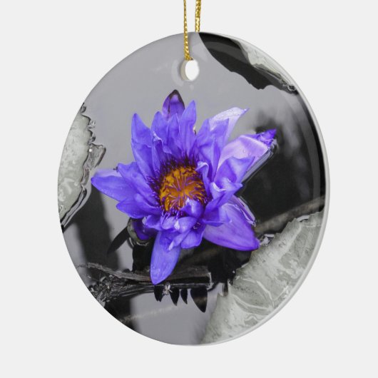 Water Lily Keramisch Ornament (Links)