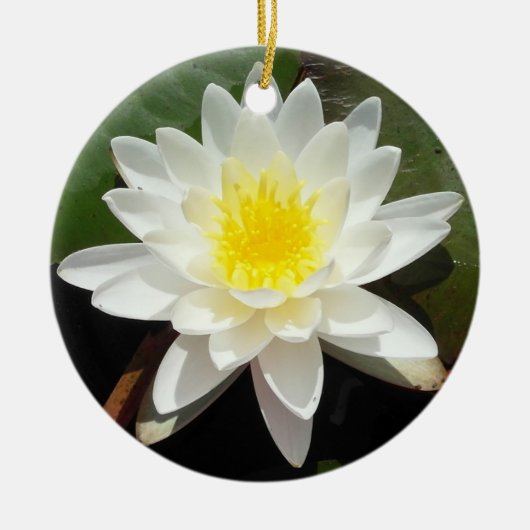 Water Lily Keramisch Ornament (Voorkant)