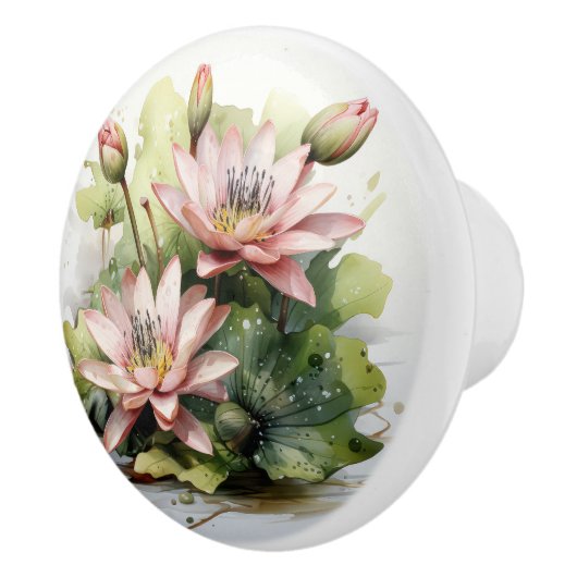 Water Lily Keramische Knop (Rechts)