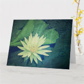 Water Lily Lelies Bloemen CUSTOM Grote Verjaardag Kaart (Gele Bloem)