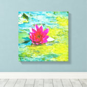 Water Lily Lilypad Canvas Afdruk (Insitu (Houten vloer))
