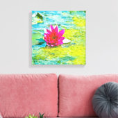 Water Lily Lilypad Canvas Afdruk (Insitu (Woonkamer))