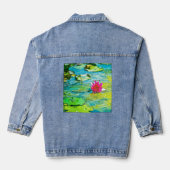 Water Lily Lilypad Denim Jacket (Achterkant)