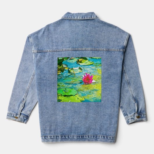 Water Lily Lilypad Denim Jacket (Achterkant)