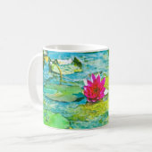 Water Lily Lilypad Koffiemok (Voorkant links)
