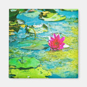 Water Lily Lilypad Magneet (Voorkant)