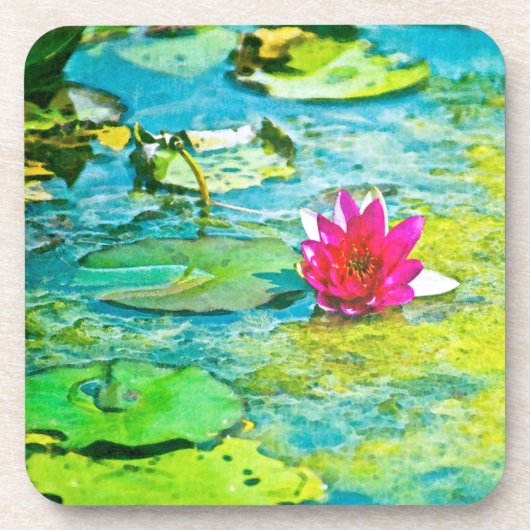 Water Lily Lilypad Onderzetter (Voorkant)