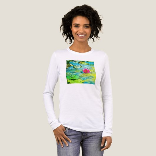 Water Lily Lilypad Tri-Blend Shirt (Voorkant)