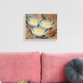 Water Lily Lotus bloemen op steen Canvas Afdruk (Insitu (Woonkamer))