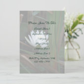 Water Lily Lotus Blossom Floral Invitation Kaart (Staand voorkant)