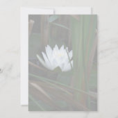 Water Lily Lotus Blossom Floral Invitation Kaart (Achterkant)