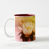 Water Lily Lotus Floral Art op maat Tweekleurige Koffiemok (Links)