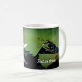 Water Lily Lotus Flower and Frog Personalized Koffiemok (Voorkant rechts)