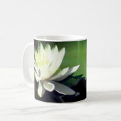 Water Lily Lotus Flower and Frog Personalized Koffiemok (Voorkant links)