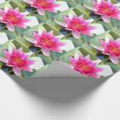 Water Lily Lotus Flower Cadeaupapier (Hoek)