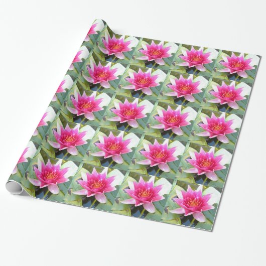 Water Lily Lotus Flower Cadeaupapier (Uitgerold)