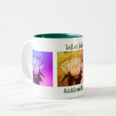 Water Lily Lotus Flower Personalized Tweekleurige Koffiemok (Voorkant links)