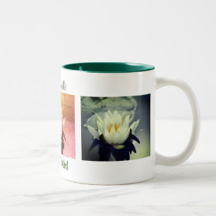 Water Lily Lotus Flower Personalized Tweekleurige Koffiemok