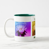 Water Lily Lotus Flower Personalized Tweekleurige Koffiemok (Links)