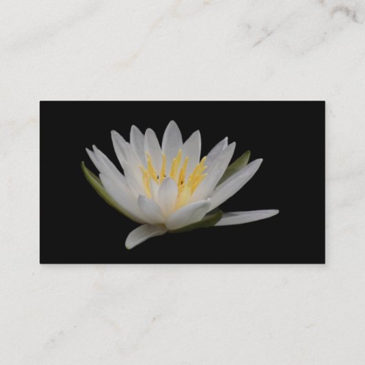 Water Lily Lotus Flower Visitekaartje (Achterkant)