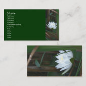 Water Lily Lotus Flower Visitekaartje (Voorkant / Achterkant)