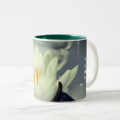 Water Lily Lotus sluit persoonlijke Tweekleurige Koffiemok (Voorkant rechts)