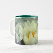 Water Lily Lotus sluit persoonlijke Tweekleurige Koffiemok (Voorkant links)