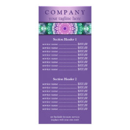 Water Lily mandala prijslijst menu