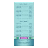 Water Lily mandala prijslijst menu (Achterkant)