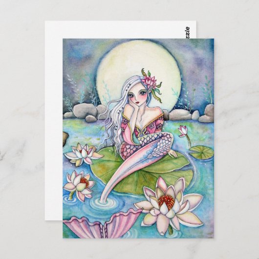 Water Lily Mermaid - Briefkaart (Voorkant / Achterkant)