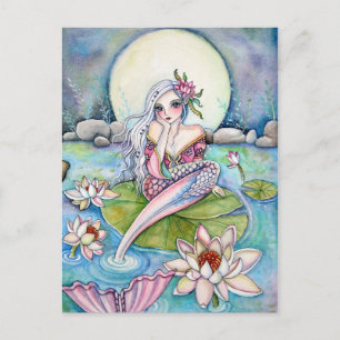 Water Lily Mermaid - Briefkaart