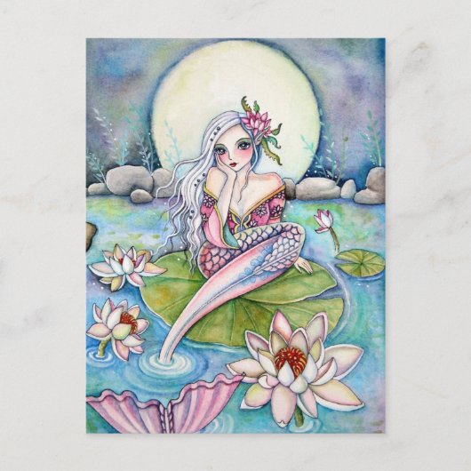 Water Lily Mermaid - Briefkaart (Voorkant)