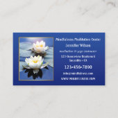 Water Lily Mindfulness Meditation Yoga Visitekaartje (Voorkant)