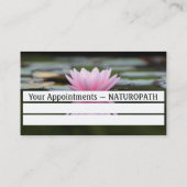 Water Lily Naturopath Afspraak Visitekaartje Afsprakenkaartje (Achterkant)