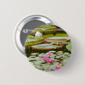 Water Lily Pads Ponds Ronde Button 5,7 Cm (Voorkant /achterkant)