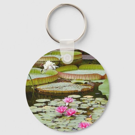 Water Lily Pads Ponds Sleutelhanger (Voorkant)