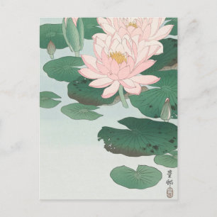 Water Lily Painting door Briefkaart Ohara Koson